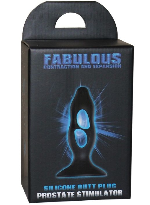 Чёрная анальная пробка с полостями для сжатия и легкого введения - 11 см. — изображение 4