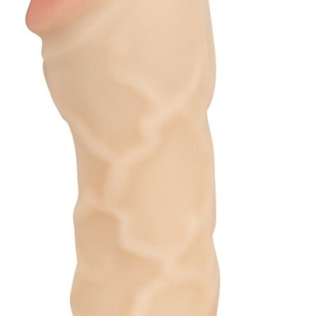 Закрытая удлиняющая насадка на пенис с подхватом мошонки Thicker   Bigger Extension - 17 см.