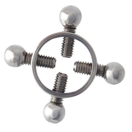 Серебристые зажимы для сосков на винтах