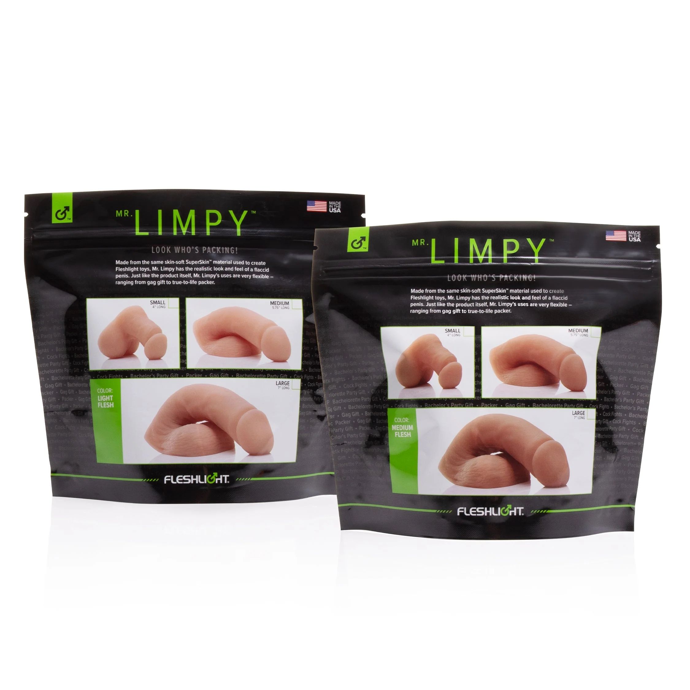 Мягкий имитатор пениса Fleshton Limpy среднего размера - 17 см. — изображение 3